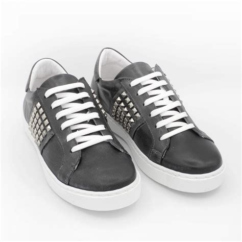 sneakers donna pelle nera chanel